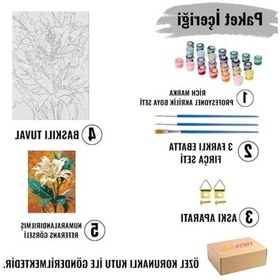 Resim Kendin Yap Sayılarla Tuval Boya Kiti - 40x50 Cm, Hobi Seti 
