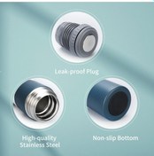 Resim Novahub Paslanmaz Çelik 500ml Termos - Siyah, 3 Kapaklı, Terleme Önleyici Siyah 