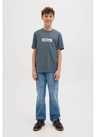 Resim Jack & Jones Jorsplıt Aop Brandın Mavi Erkek Çocuk Kısa Kol T-shirt 000000000102257603 Mavi 