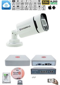 Resim 1'li Güvenlik Ip Kamera Seti - 4mp Dış Mekan Kdj-1s-4w-p-ıp-v0 