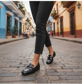 Resim Aska Shoes Shoes Günlük Tokalı Babet 2025aska001 Siyah 