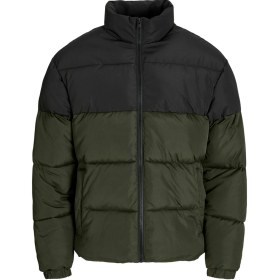 Resim Jack & Jones Jjmaze Puffer Collar Haki Erkek Mont 000000000102352995 Haki 