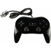 Resim Siyah-klasik Oyun Denetleyicisi Pad Konsol Joypad Nintendo Wii Ikinci Nesil Klasik Kablolu Oyun Denetleyicisi Oyun Uzaktan Pad 