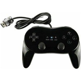 Resim Siyah-klasik Oyun Denetleyicisi Pad Konsol Joypad Nintendo Wii Ikinci Nesil Klasik Kablolu Oyun Denetleyicisi Oyun Uzaktan Pad 