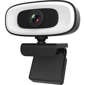 Resim TeknoKapsül USB Webcam 2k Hd Dahili Mikrofonlu Işıklı Online Görüşme Pc-10 Beyaz 