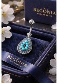 Resim 316l Cerrahi Çelik Göbek Piercing Zirkon Taşlı Sallantılı Kadın Piercing Paslanmaz Kararmaz Figürlü Fashion Özel Tasarım Göbek Piercing Modeli - 60 Gümüş 