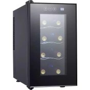 Resim Termoelektrik Şarap Soğutucu | 8 Şişe Kapasiteli | 23 Litre 8-18°c Temperli Cam Şarap Saklama Dolabı 