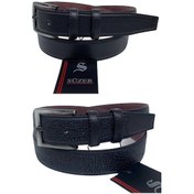 Resim 2'li Set X 3 Cm Klasik Suni Deri Erkek Çocuk Kemeri Siyah Siyah 