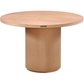 Resim Masifart Apole 110 Luk Geniş Çizgili Masa Cilasız Ham Ham 