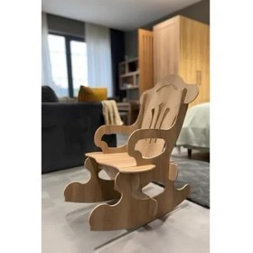 Resim Peri Store Arion |%100 Mdf | Sallanabilir ve Dayanıklı Çocuk Sandalyesi | Ahşap Renk 