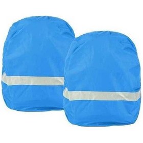 Resim Pazly Yürüyüş Yansıtıcı Su Geçirmez Hafif Bisiklet Seyahat Sırt Çantası Mavi Şeritli Mavi 