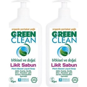 Resim U Green Clean Organik Portakal Yağlı Bitkisel Likit Sabun 500 ML x 2 