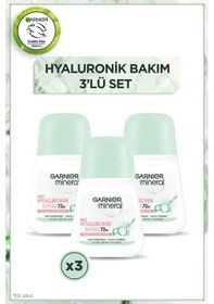 Resim Mineral Hyaluronik Bakım Roll-on Deodorant, 72 Saat Etkili X3 Adet 