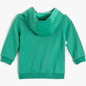 Resim Erkek Bebek Timsah Baskılı Sweatshirt Pamuklu 