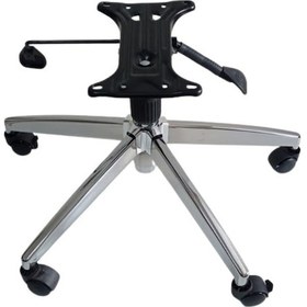 Resim Kamusalmarket Makam Koltuğu Ayağı Çap 70 Cm Çift Kol Mekanizma Krom Pistonlu 