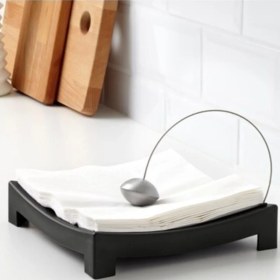 Resim IKEA Peçetelik 22X22 cm Alüminyum Peçetelik Siyah 