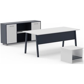 Resim Uzay Ofis Kuzey Ofis Takımı - Beyaz - Antrasit - 160 Cm Diğer 