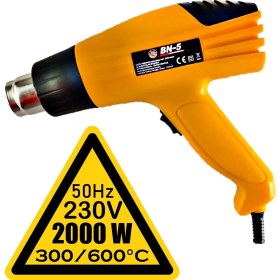 Resim Banco Bn-5 2000 W Kademeli Sıcak Hava Tabancası 