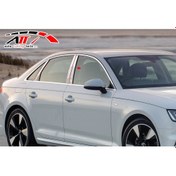 Resim ARD Pazarlama Audi̇ A4 2015/08-2018/12 Krom Kapı Direği Kaplaması Cam Direği Şık Görünüm 6 Parça 