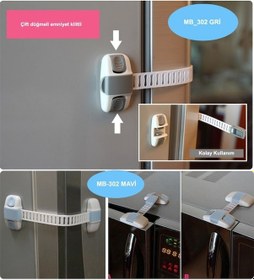 Resim Portakal Safety Buzdolabı Kilidi Gri 15 CM Çok Renkli 