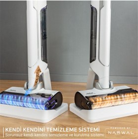 Resim Tefal X-Clean 10 Islak Sert Zemin Temizleyici Kablosuz Dikey Süpürge-Kendini Temizler Kurutur - İlave Rulo 