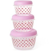 Resim Plastik Saklama Kabı - Pembe Puantiye Rice