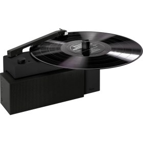 Resim Hym Originals Duo Ayrılabilir Bluetooth Hoparlörlü Şarjlı ve Taşınabilir Akıllı Pikap Plakçalar, Siyah 