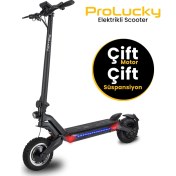 Resim ProLucky Off Road Çift Motorlu Ve Çift Süspansiyonlu Elektrikli Scooter 