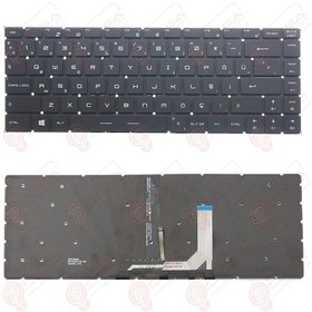 Resim MSI Uyumlu Ms-16q5 Ws65 Klavye Tuş Takımı Işıklı Siyah Türkçe 