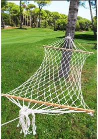 Resim Ipekhamak Ipek Pamuk Hamak Tek Kişilik Tek Örgü Beyaz 