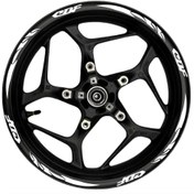 Resim TheSpaceCar Cbf Beyaz yazılı beyaz pençe şeritli 