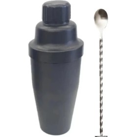 Resim Adin Tasarım Shaker 700 ml Polikarbon Tokmaklı Bar Kaşığı Kokteyl Karıştırıcı Bar Kaşık Kokteyl Hazırlama 2 Parça 
