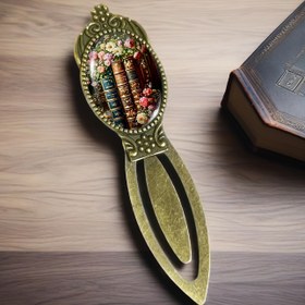 Resim JWEIJIAO Vintage Bronz Antika Cam Kaplamalı Çiçekli Kitap Ayracı - Kitapseverler İçin Zarif Dekoratif Kitap Aksesuarı, Bibliofiller ve Koleksiyoncular için Dayanıklı Hediye (Klasik Edebiyat Hediyesi) 