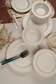 Resim Porser Altın File Yemek Takımı 6 Kişilik 18 Parça BNS18YTPRS1084 
