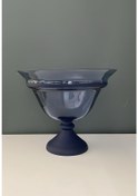 Resim Decorıum Ayaklı Kase Yarı Mat Kobalt 24x30 Cm 
