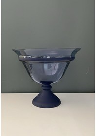 Resim Decorıum Ayaklı Kase Yarı Mat Kobalt 24x30 Cm 
