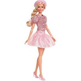 Resim Barbie Film Serisi Pembe Bereli Bebek JBJ53 