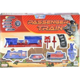 Resim 020002 İstasyonlu Tren Kırmızı -UJtoys 