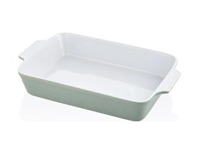 Resim Brandani Fırın Kabı Dikdörtgen Yeşil 44x26x8 Cm 1fk-3066lgr Beyaz - Yeşil 