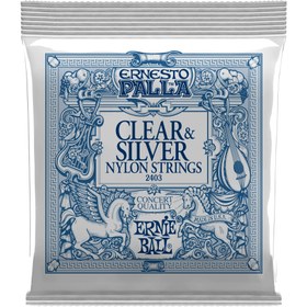 Resim Ernie Ball 2403 Ernesto Palla Nylon Clear and Silver Tie-On Klasik Gitar Teli 