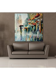 Resim Yağmur Temalı Kanvas Tablo 200x200cm 