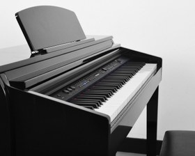 Resim Artesia DP-150E-BP Dijital Piyano - Lake Siyah (Üst Segment - Konsol Piyano) | Parlak Lake Siyah (Black Polished) Finish, Gerçekçi Çekiç Aksiyonu, Yüksek Güçlü Hoparlör Sistemi | Ölçüler: 1370 x 430 x 840 mm 