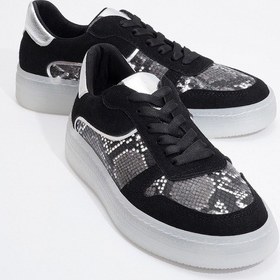 Resim Luvi Shoes Montero Siyah Desenli Kadın Spor Ayakkabı Siyah 