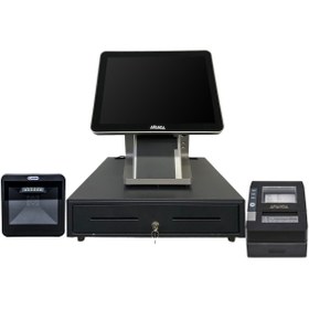 Resim Afanda Oscar Pos i5 8/120 15’ Freedos Dual Pos Terminal - 1D/2D Masaüstü Barkod Okuyucu- 80mm Termal Fiş Yazıcı- Çekmece Profesyonel Pos Pc Seti… 