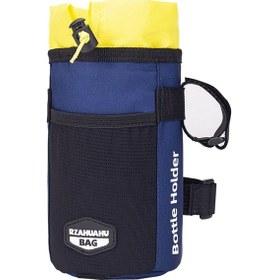 Resim Rzahuahu Ya468 Polyester Bisiklet Gidon Çantası Bebek Arabası İçin Termal Su Şişesi Tutucu Kılıfı - Mavi 