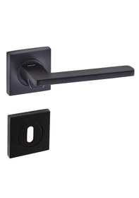 Resim Doğanlar Pera Lüx Kare Rozetli Kapı Kolu Mat Siyah 