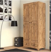 Resim Moxen Mobilya Dc2 Kapılı Çekmeceli Dolap 