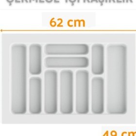 Resim Çekmece İçi Kaşıklık Ve Kepçelik Düzenleyici Beyaz 62x49 Cm 55x40 Cm Kadar Kesilebilir Beyaz 