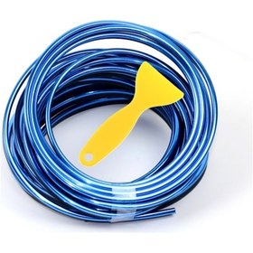 Resim Mavi Trim Fitil Araç Içi Torpido Fitil Yeni Nesil Nikelaj Ip Şerit 5M 