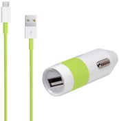 Resim GoGo Dynamo Singleusb Car Charger+1 Microusb Cable Set 5V2A Green 